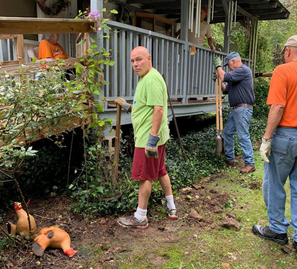 Work team fixing a home in Kentucky