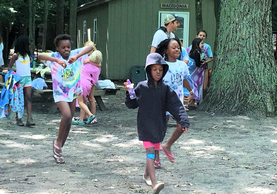 Congolese children at Lake Michigan Camp