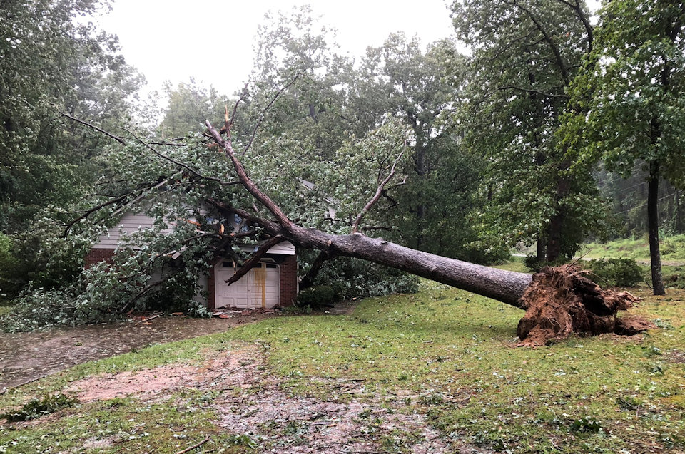 Storm damage from Hurricane Florence