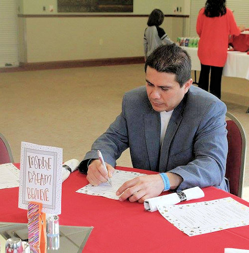 Rev. Rey Mondragon at the Hispanic Youth Leadershp Academy in 2017