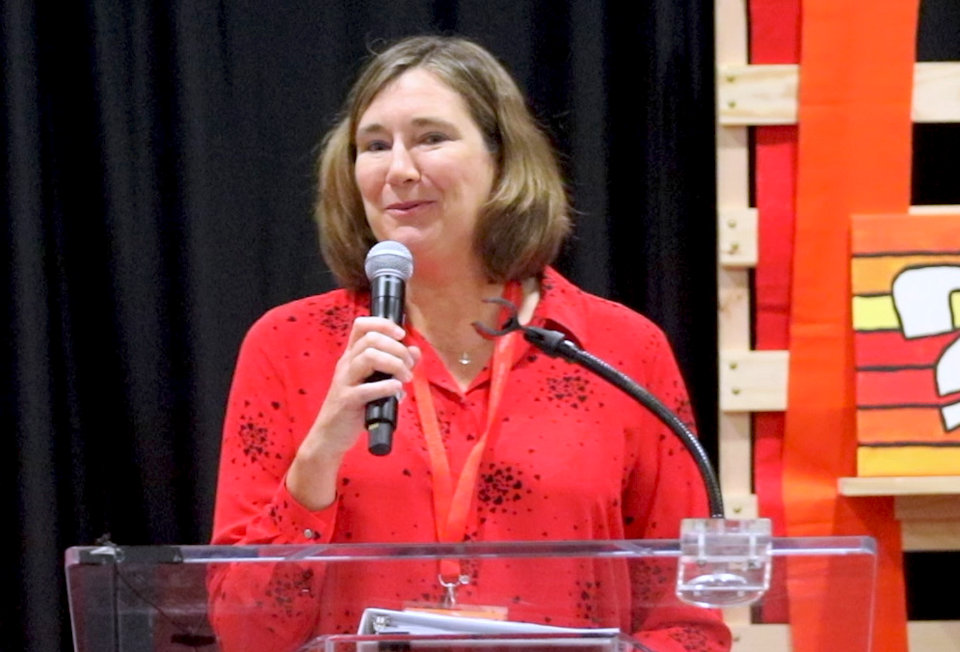 Rev. Mary Scifres addresses CEF Conference