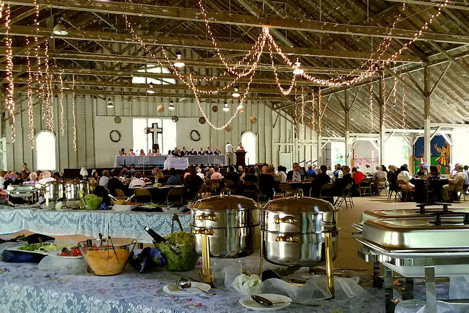 Wedding held in the tabernacle at Crystal Springs Camp