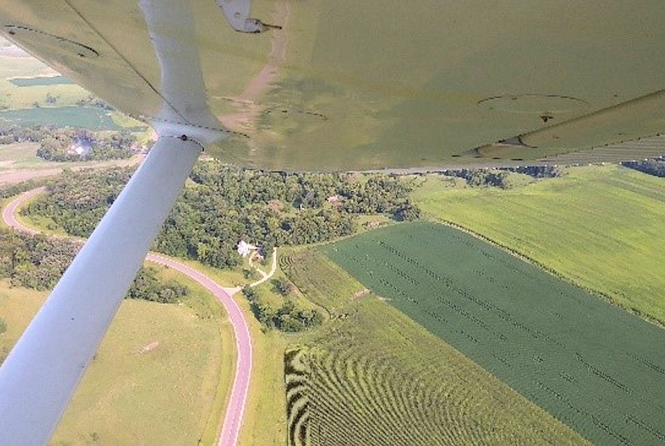 Aerial photo of farm