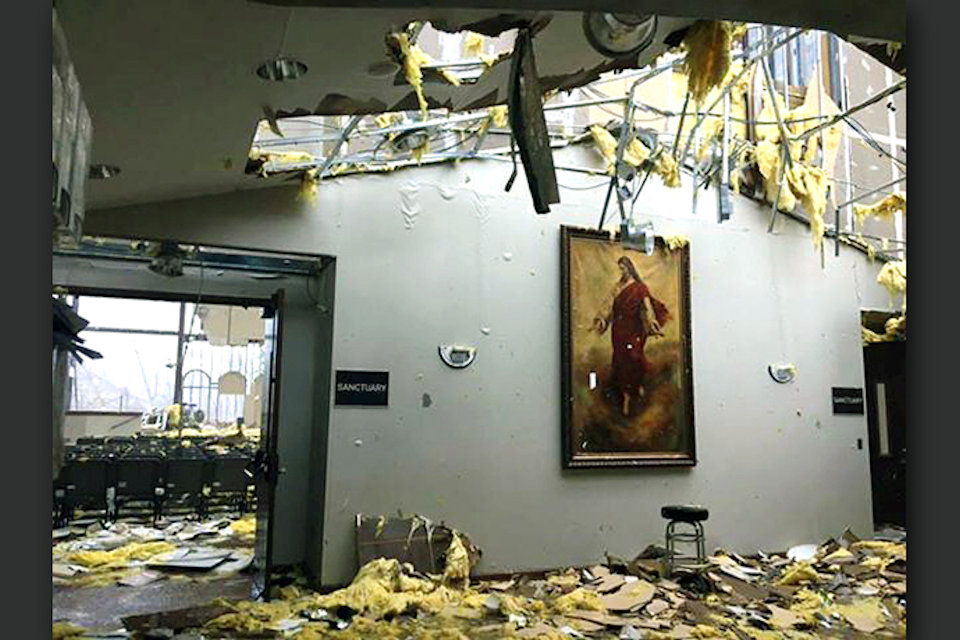 Church torn up by Hurricane Michael