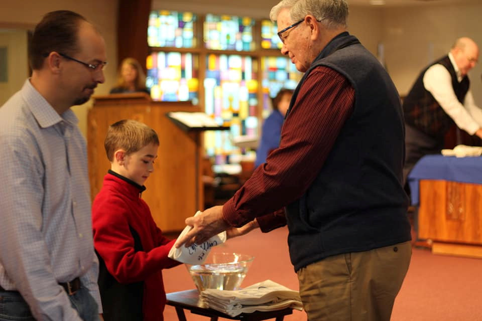 Hand washing at Orchard UMC