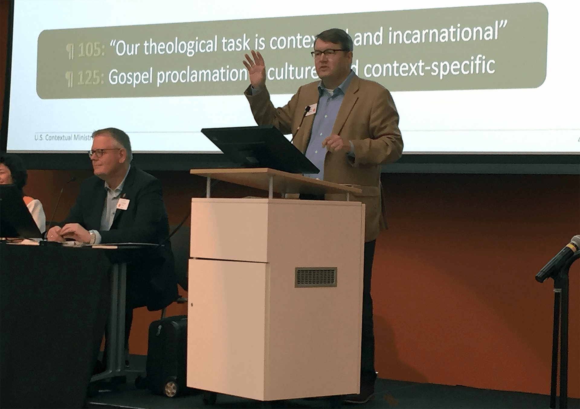 Speakers addresses the Connectional Table gathering Oct. 31-Nov. 2. 