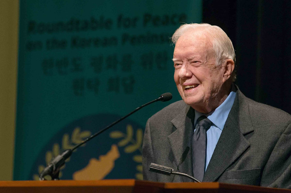 Former President Jimmy Carter addresses General Board of Global Ministries