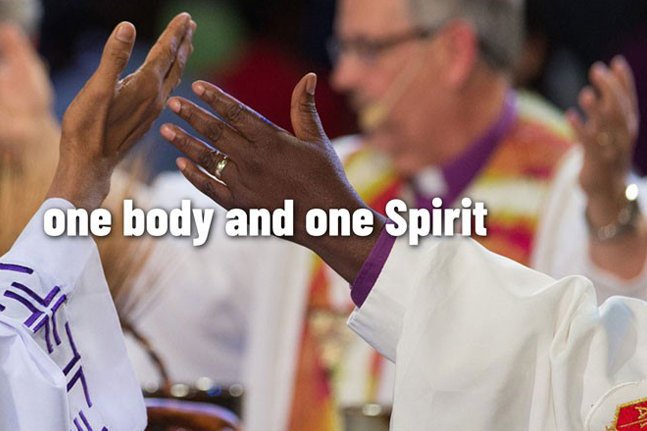 United Methodist bishops celebrating unity