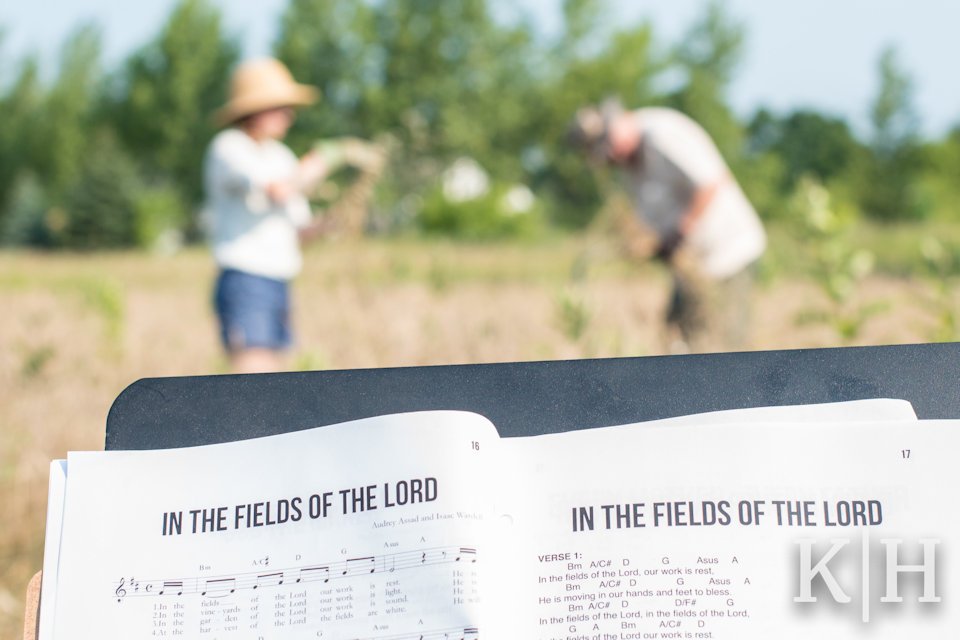 Working the field to sacred music