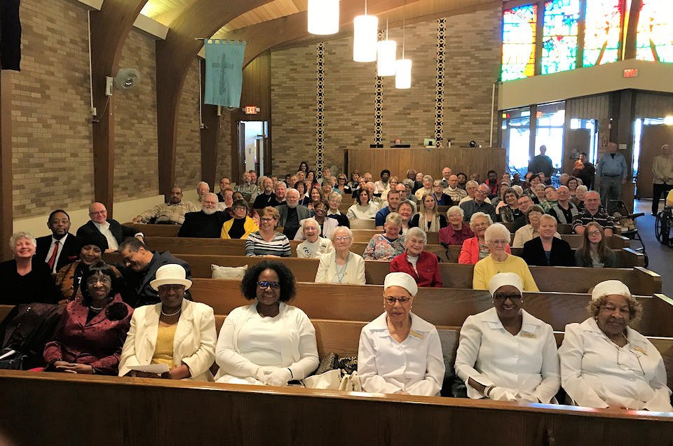 People from four congregations worshipping together.