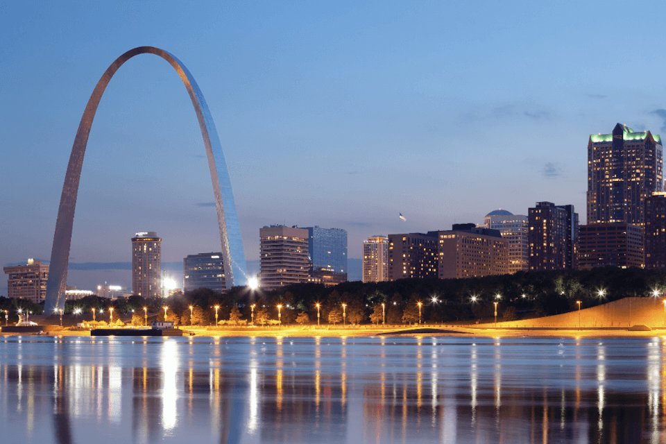 St. Louis skyline with Arch