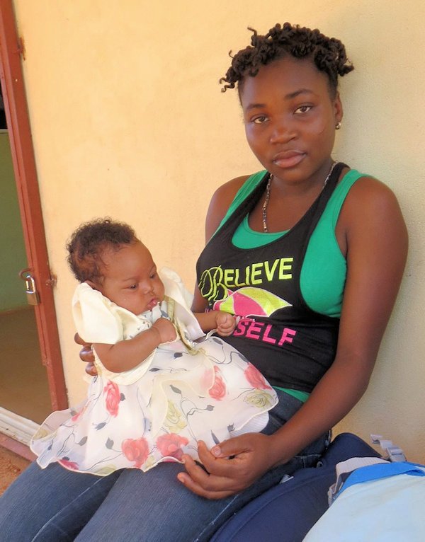 Mother and child in Mizak, Haiti