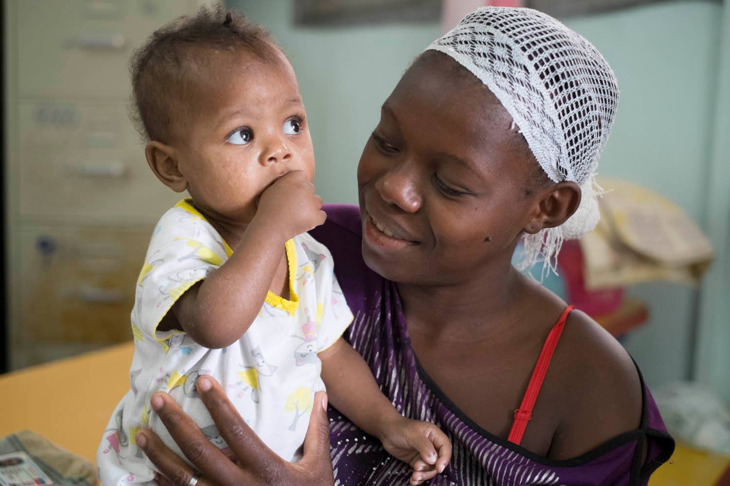 Haitian mother and infant