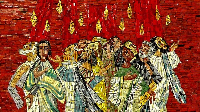 Pentecost Disciples Mosaic