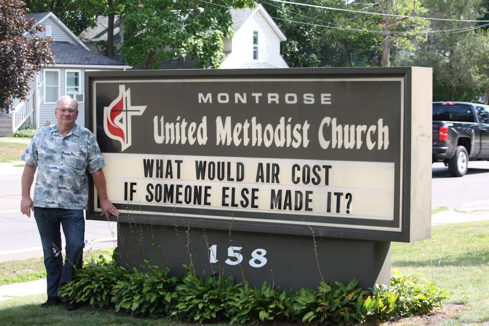 Montrose United Methodist Church sign