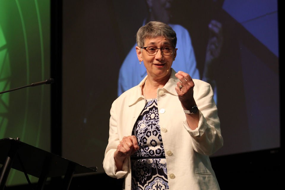 Jennie Browne preaching Saturday morning