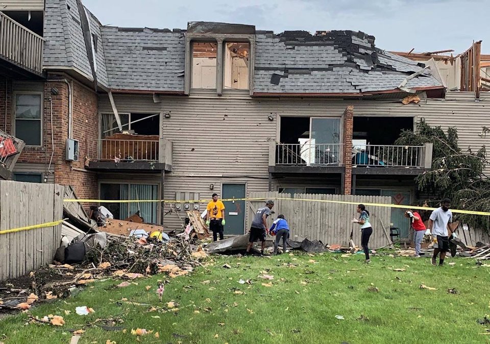 Storm clean-up in Dayton OH