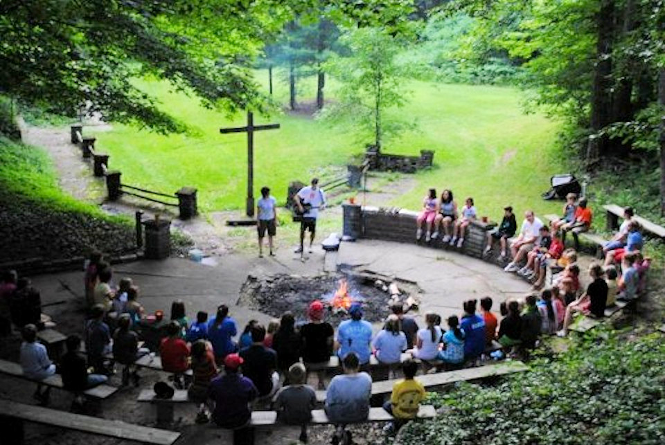 Campers at the Crystal Springs firebowl