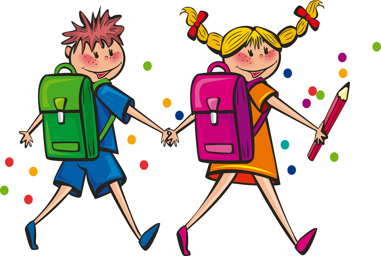 boy and girl backpacks