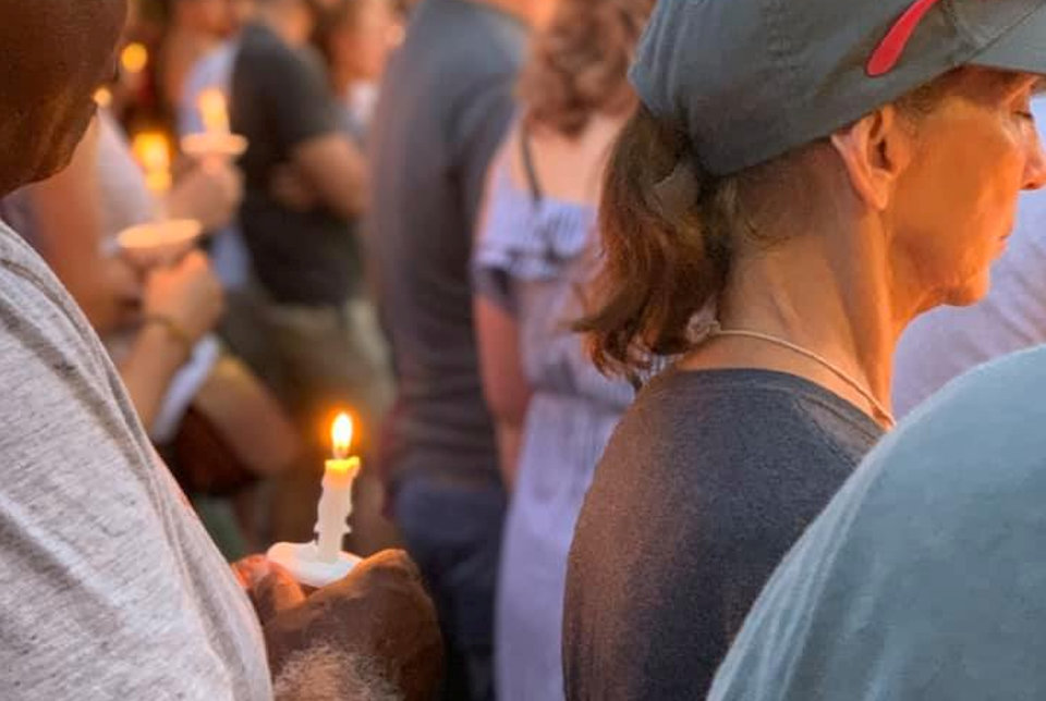 Candlelight vigil after Dayton gun violence