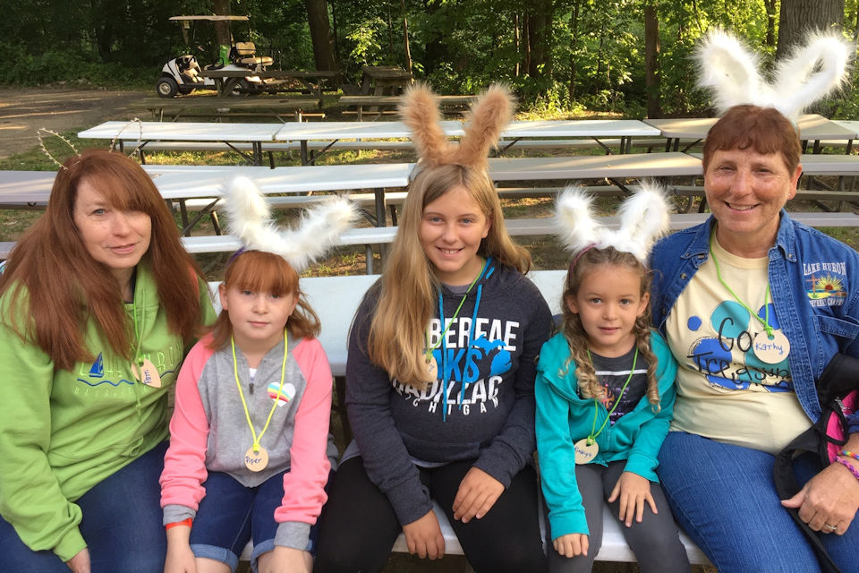 A bunny can be a camper, too. Fun at Grand Camp.