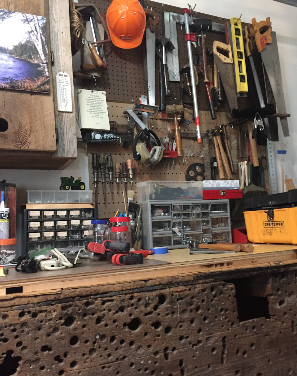 Workbench with tool after tool