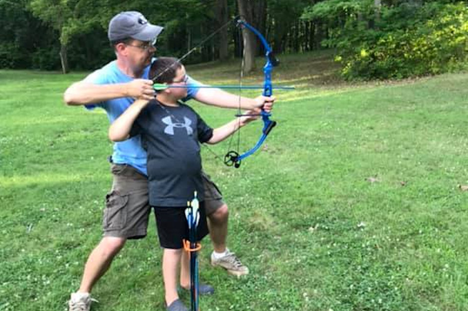 Father and Son archery at Judson Collins