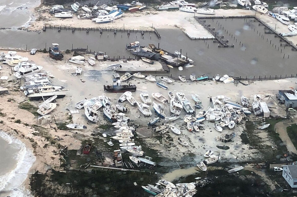 Damage inflicted by Hurricane Dorian in Bahamas