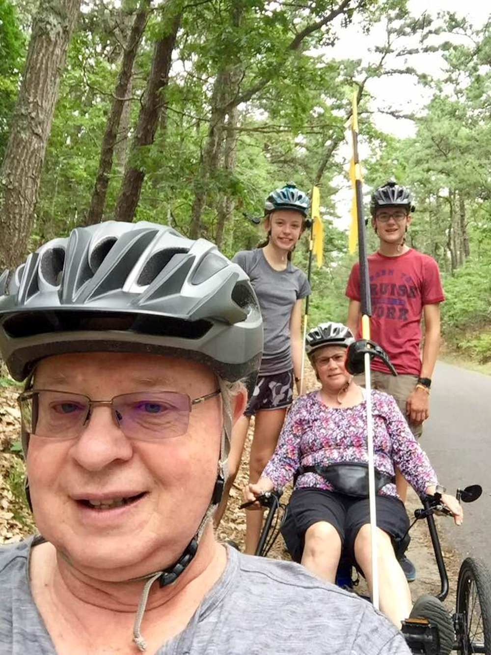 Brent and Marlene McCumons on the move on trikes