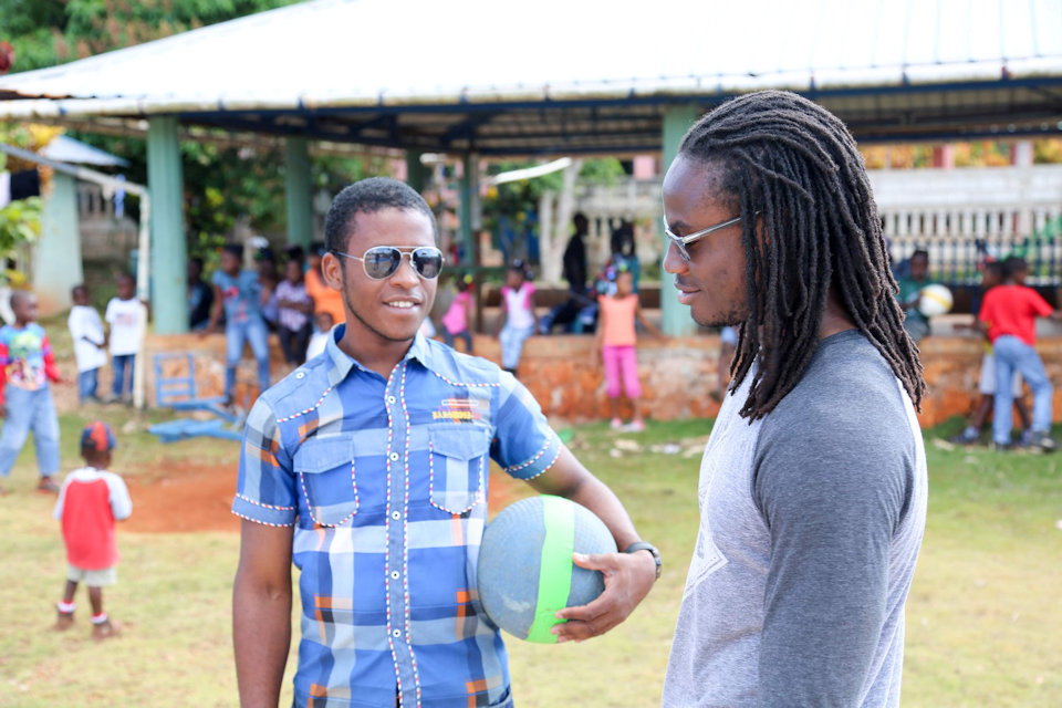 Two young men working in Mizak Haiti