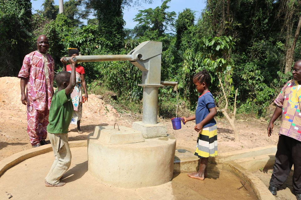 Clean water from the pump