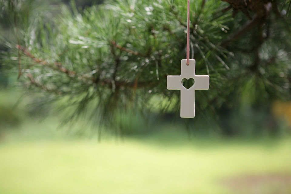 Lenten Cross with heart