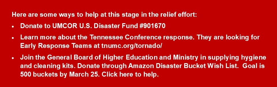 Tennessee Tornado Help List