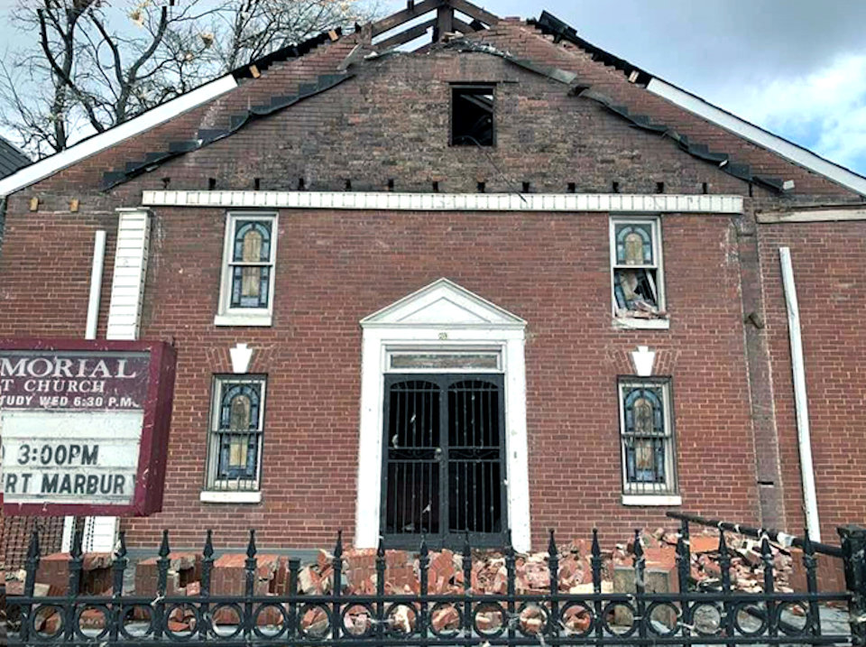 Tornado strikes church