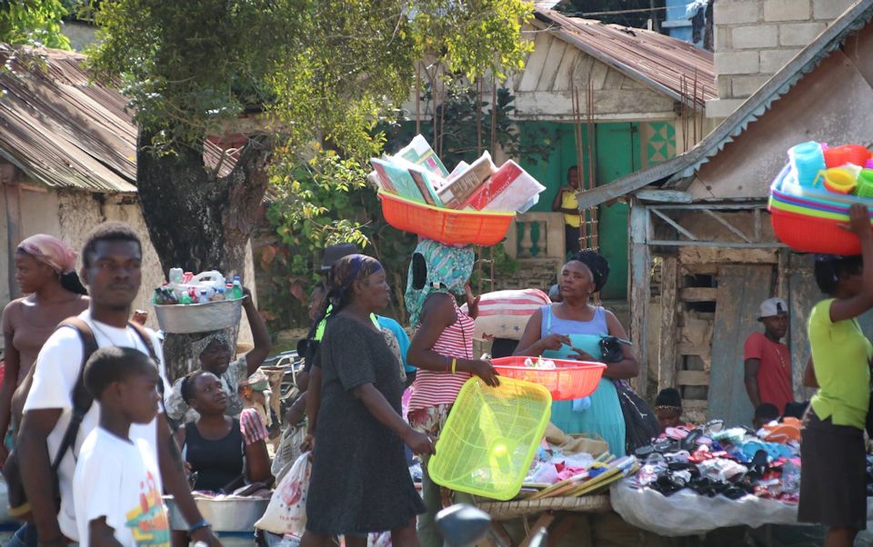 Busy market in Jeremie Haiti