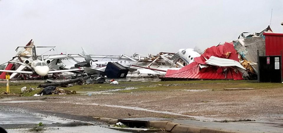 Louisiana airport destroyed