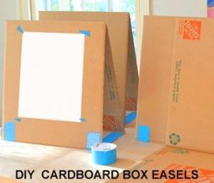 cardboard easel