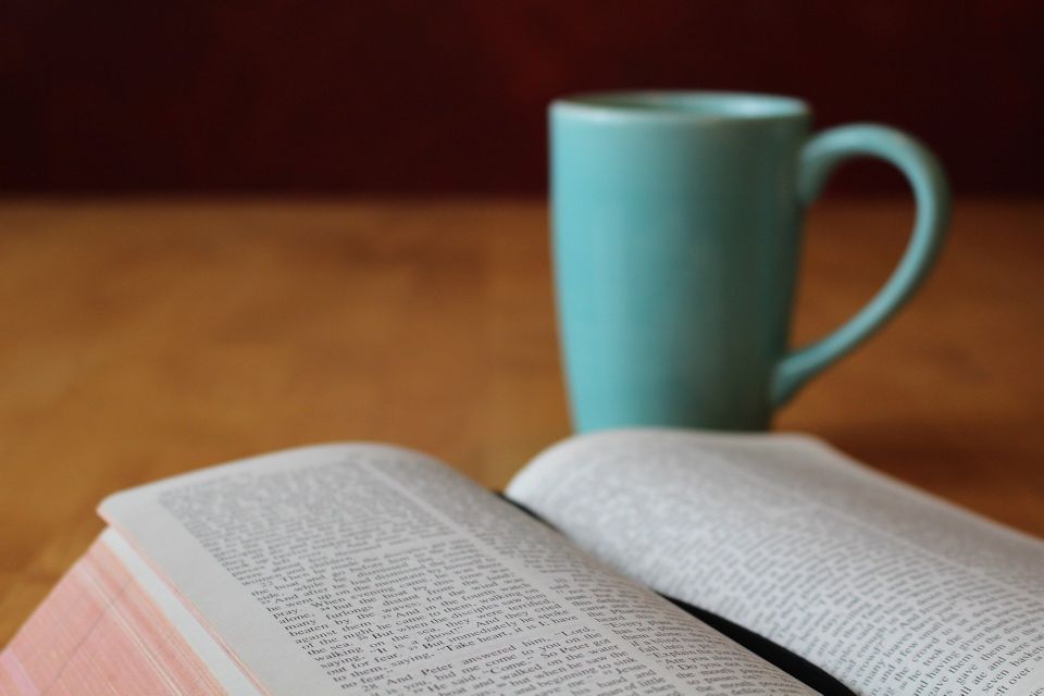 Blessing of Bible and coffee