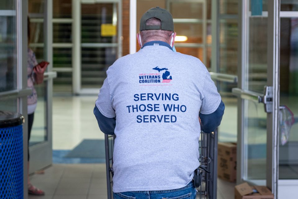 Volunteer helps when the water rises.