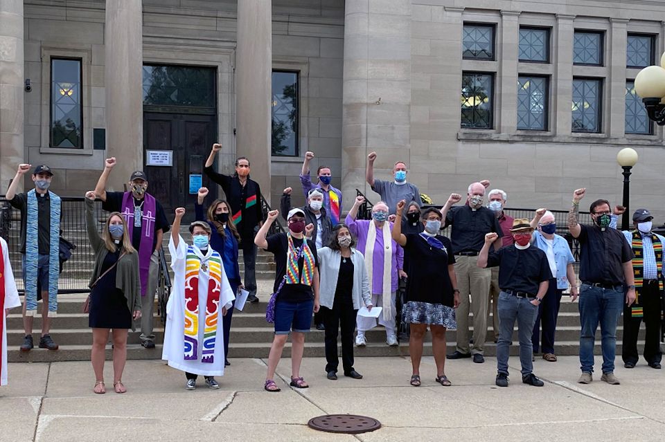 Wisconsin clergy demonstrate