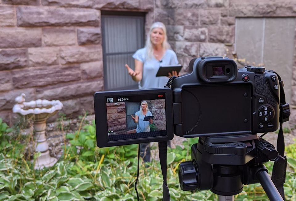 Filming podcast worship in Marquette