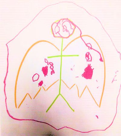 Children draw Christmas story