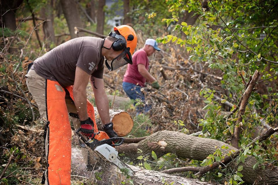 Chainsaws clean up in Iowa