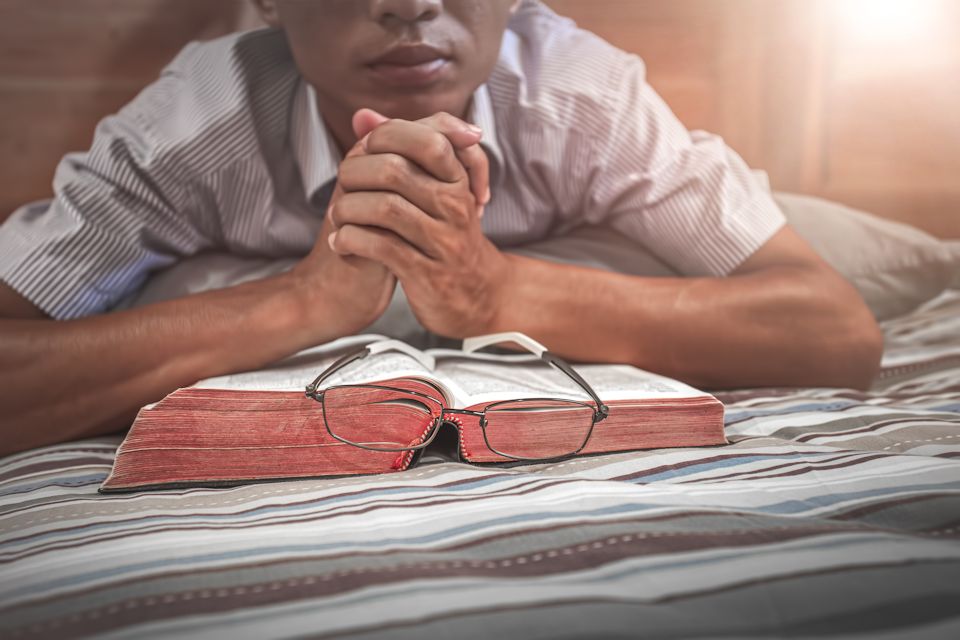 Youth connected with Bible and Zoom