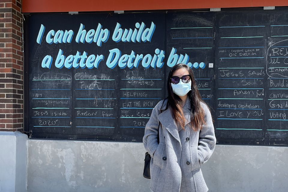 Yeo Jin Yun at Eastern Market during the pandemic