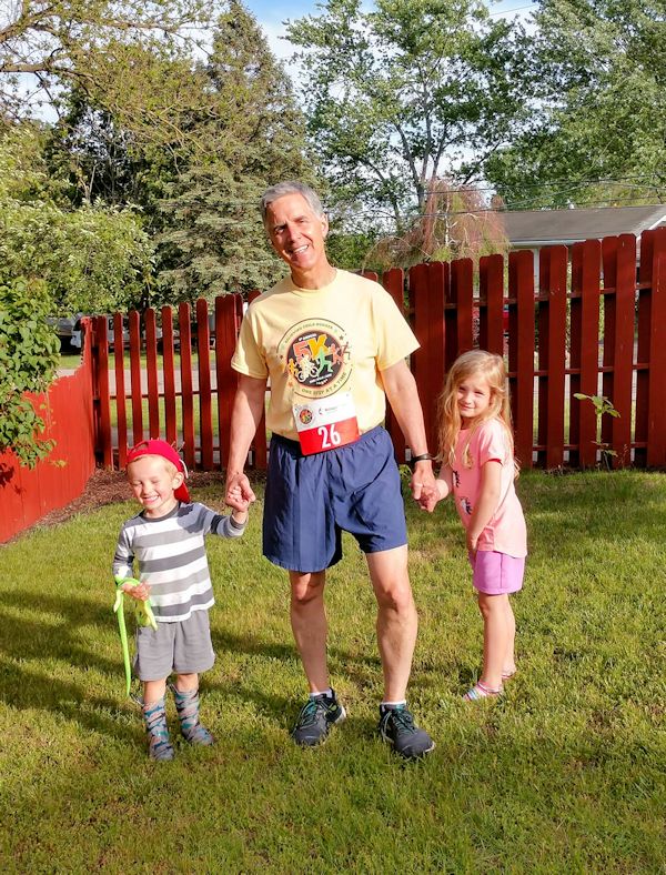 Grandpa and kids for 5K