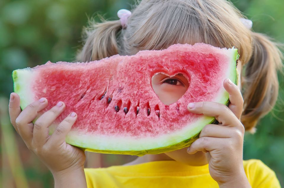 Watermelon in the summer 