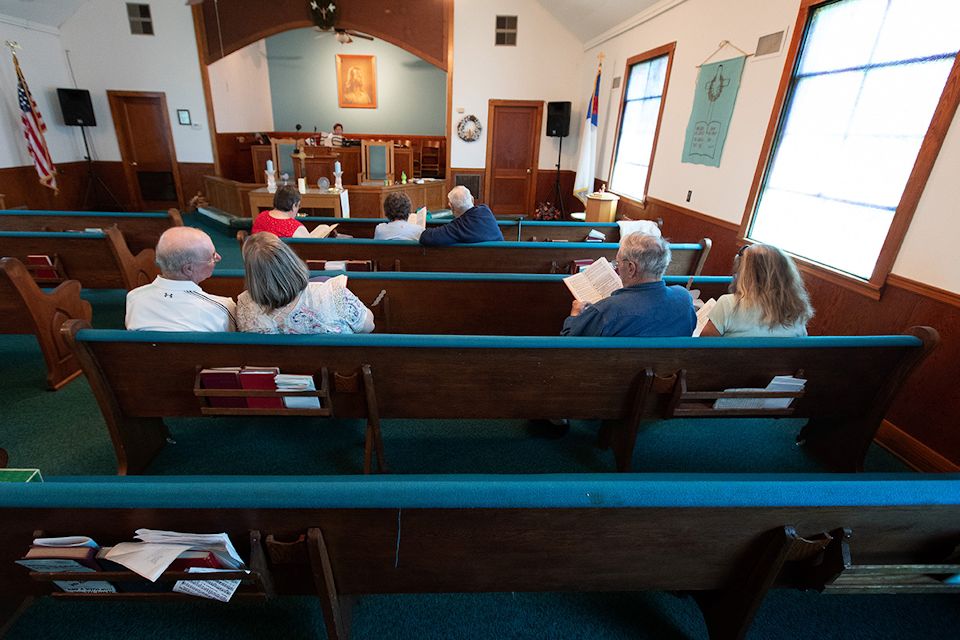 Rural church singing