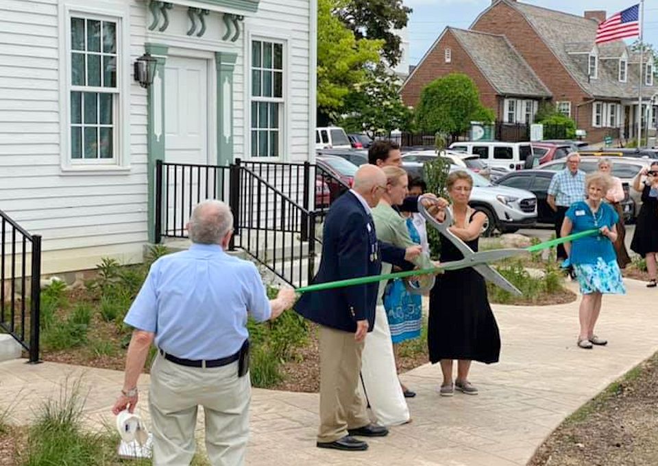 Ribbon cutting at Troy Historic Village