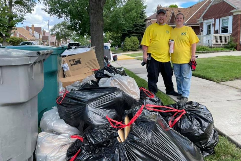 Flood cleanup in the neighborhood